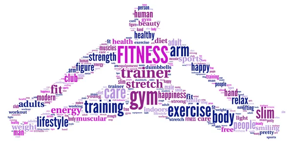 Fitness tag cloud illüstrasyon