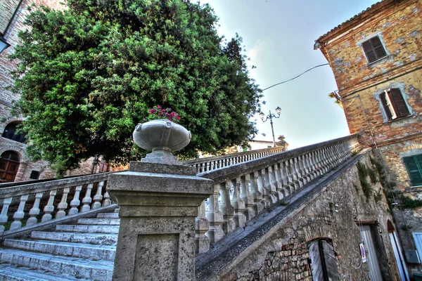 Old stairs in Colonnella, Italy. — Stock Photo, Image