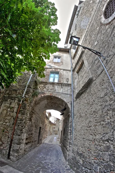 Old italian buildings in HDR - fisheye lens photo. — Stock Photo, Image