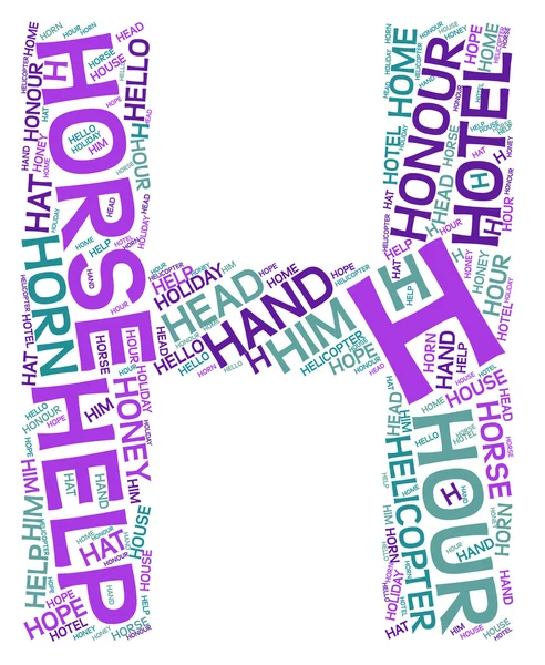Alfabetet letter tag cloud illustration — Stockfoto