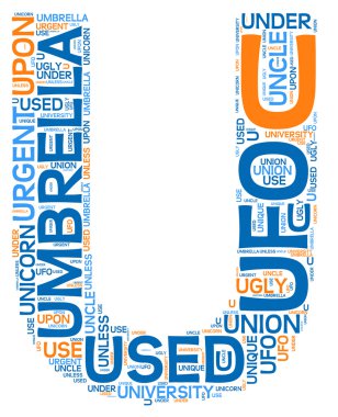 alfabe harfi etiket bulutu illüstrasyon