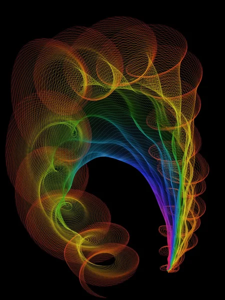 Abstract multicolor flowing lines — Stock Photo, Image