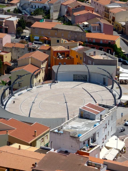 The city Castelsardo from the castle, Sardinia, Italy — Stock Photo, Image