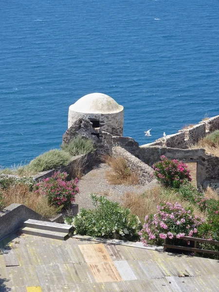 Le mura di pietra della fortezza di Castelsardo, Sardegna — Foto Stock