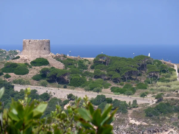 Испанская башня в Санта-Тереза-ди-Галлура, Сардиния : — стоковое фото