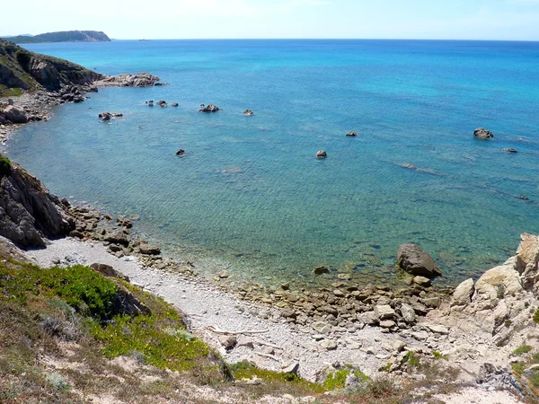 Krásná pláž rena majori, Sardinie, Itálie, costa paradiso (Severní Sardinie) — Stock fotografie