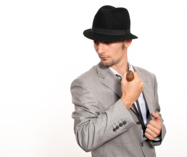 pala tutan genç işadamı