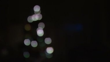 bulanık Noel ağacı ışıkları