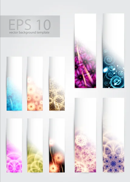 Abstract Floral Vector Banner Background and Brochure Template — Stock Vector