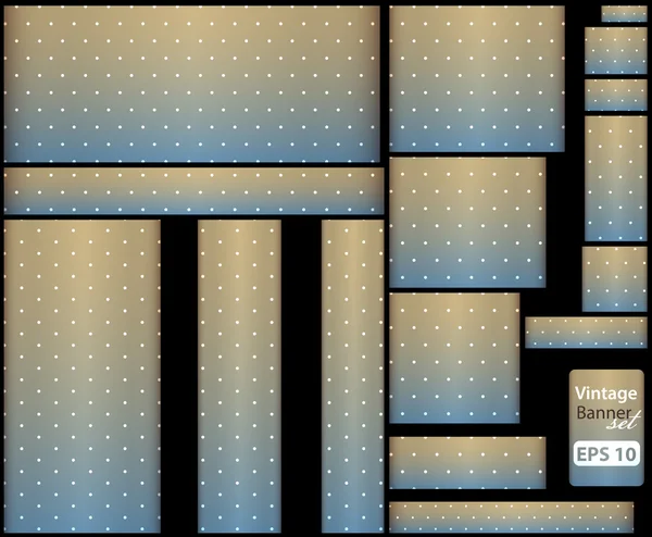 老式的横幅集 — 图库矢量图片