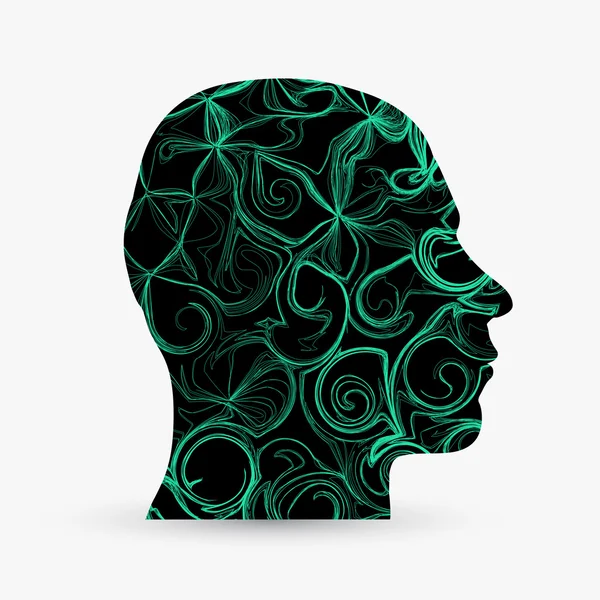 Concept abstrait de tête — Image vectorielle