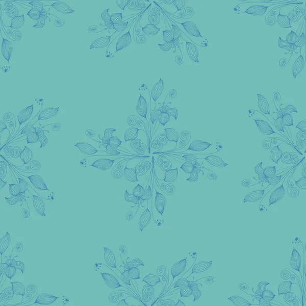 Fondo floral sin costuras — Archivo Imágenes Vectoriales