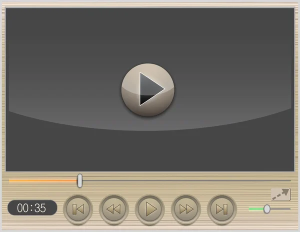 Vektör video oynatıcı tasarımı — Stok Vektör