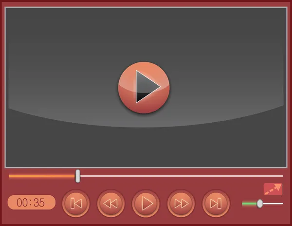 Diseño del reproductor de vídeo vectorial — Archivo Imágenes Vectoriales