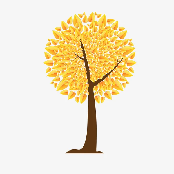 Árbol de otoño abstracto — Vector de stock