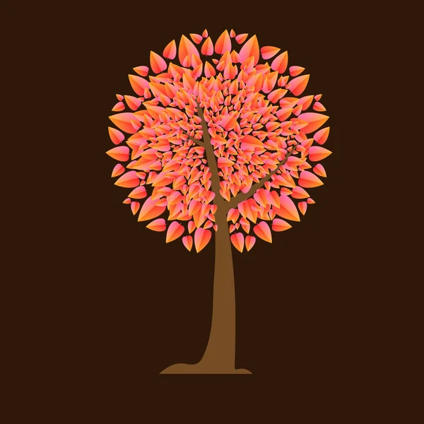 抽象秋天一棵树 — 图库矢量图片