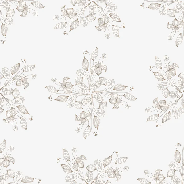 Fondo floral sin costuras — Vector de stock