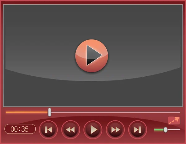 矢量的视频播放器设计 — 图库矢量图片