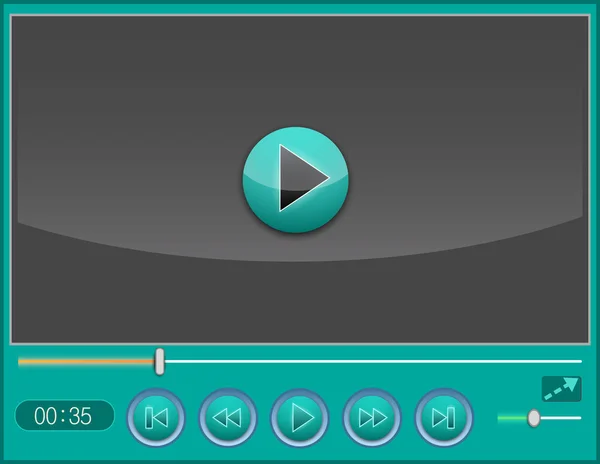 矢量的视频播放器设计 — 图库矢量图片