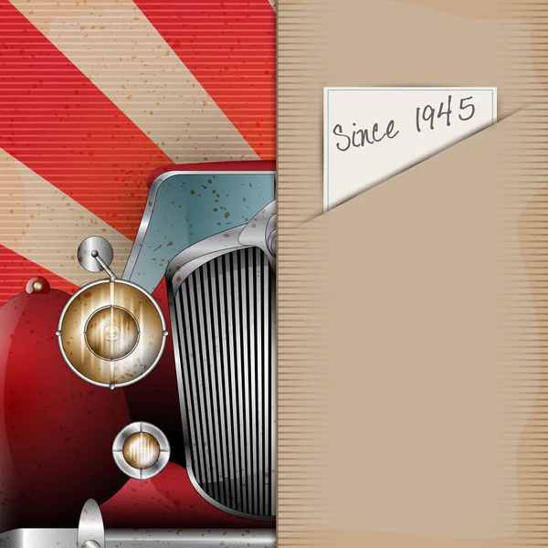 eski model araba ile Retro parti broşürü