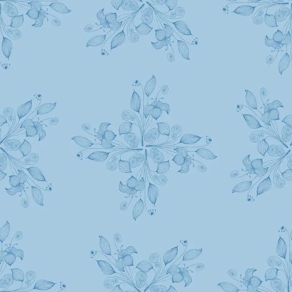 Fondo floral sin costuras — Vector de stock