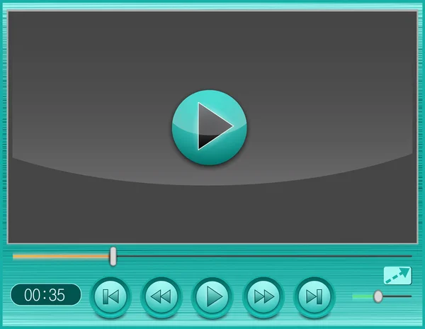 Дизайн векторного видеоплеера — стоковый вектор