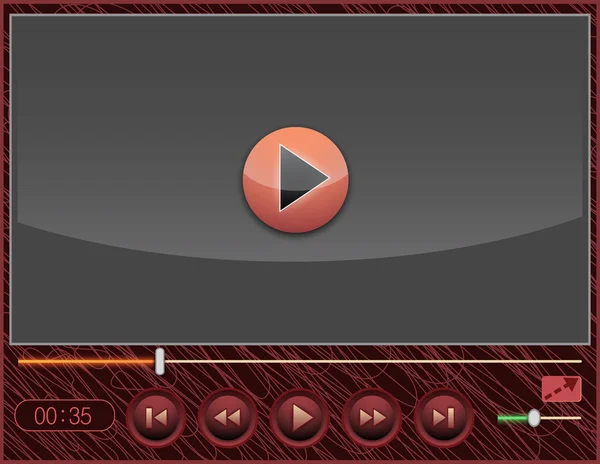 Conception de lecteur vidéo vectoriel — Image vectorielle
