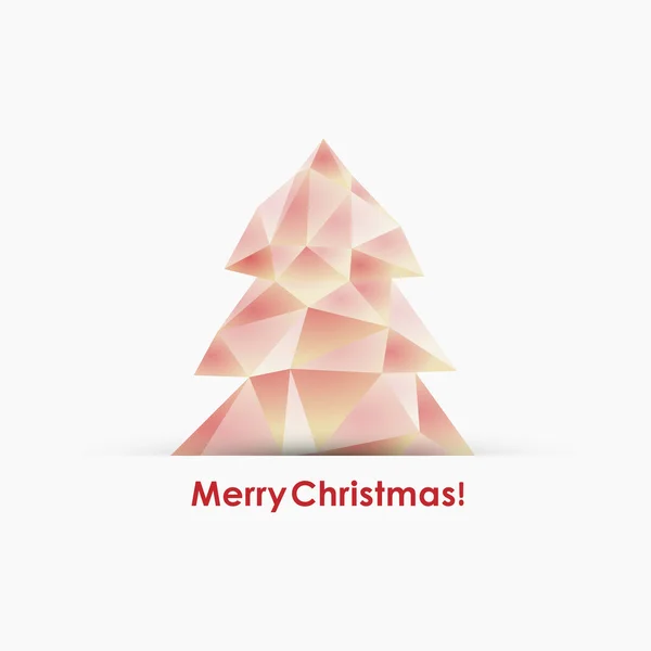 Abstraktní vánoční přání s pine tree ilustrace — Stockový vektor