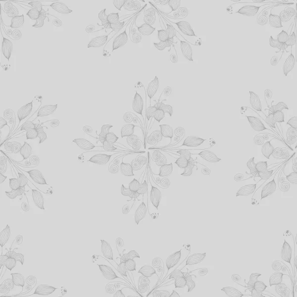 Fondo floral sin costuras — Vector de stock