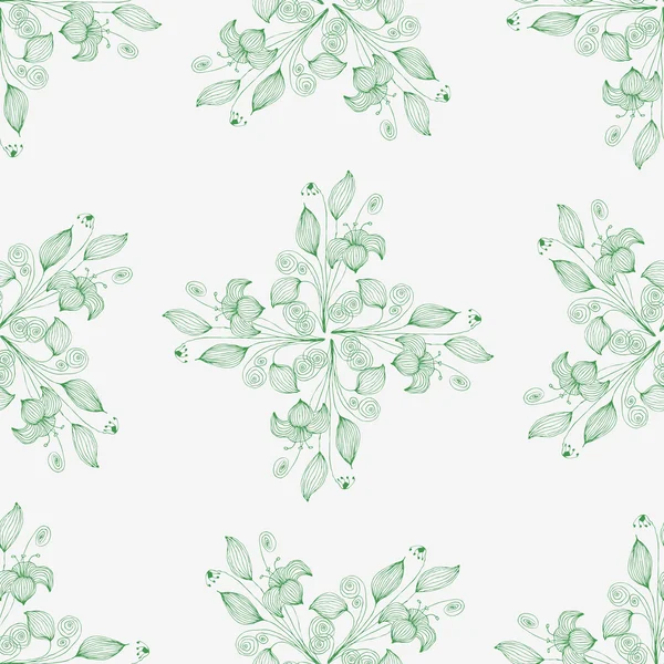 Fundo floral sem costura — Vetor de Stock