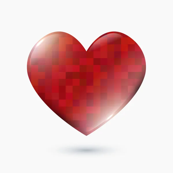 Vettore mosaico cuore illustrazione — Vettoriale Stock