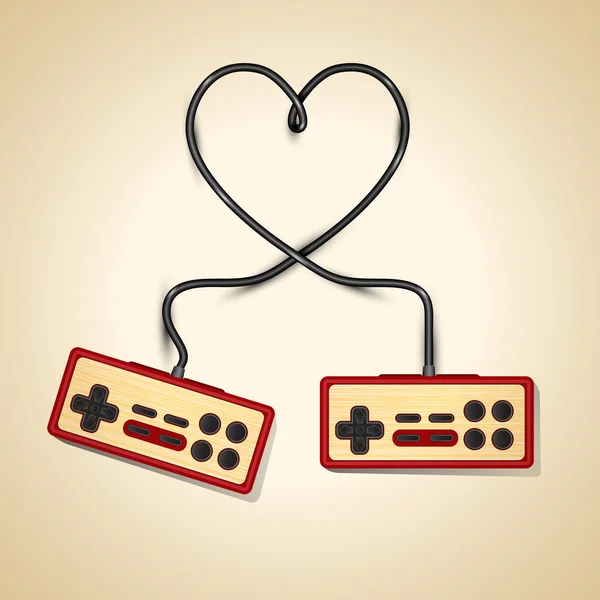 Vector vintage controler love — Stock Vector