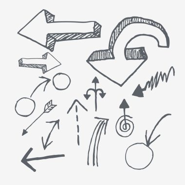 çizilmiş vektör okları