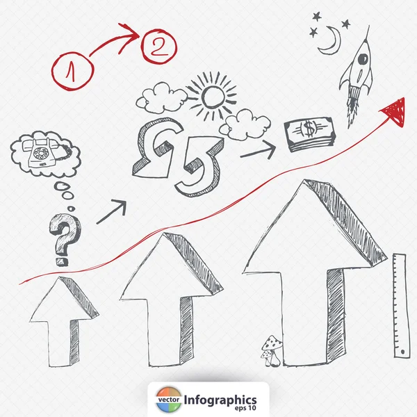 Bannière de progression infographique moderne — Image vectorielle