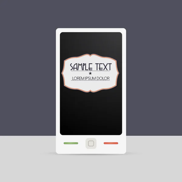 Vector smart phone with label — Stock Vector