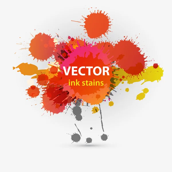 Vector colorful grunge stains background — Stock Vector