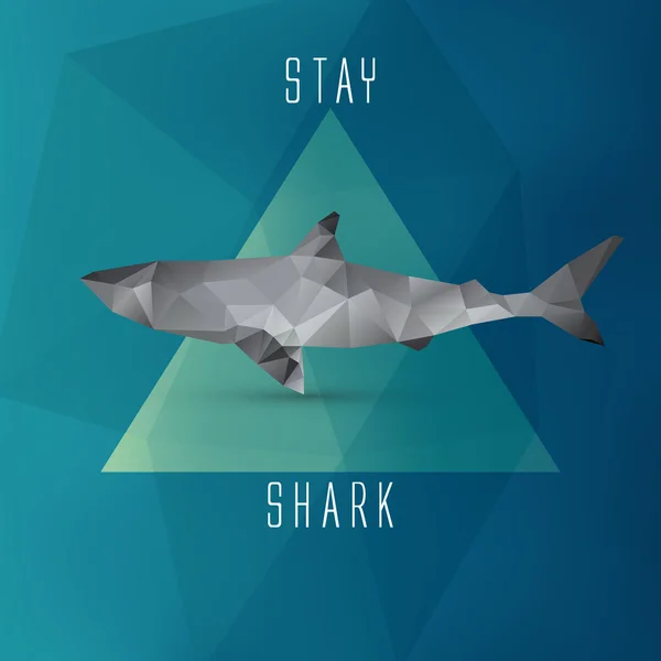 Illustrazione astratta dello squalo vettoriale — Vettoriale Stock