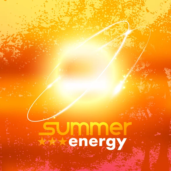 güzel soyut grunge yaz gün batımı görünümü arka plan vektör