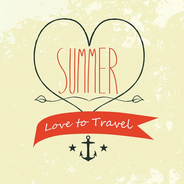 Vecteur Fond d'été, Love to travel — Image vectorielle