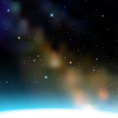 Samanyolu ile vektör arka plan