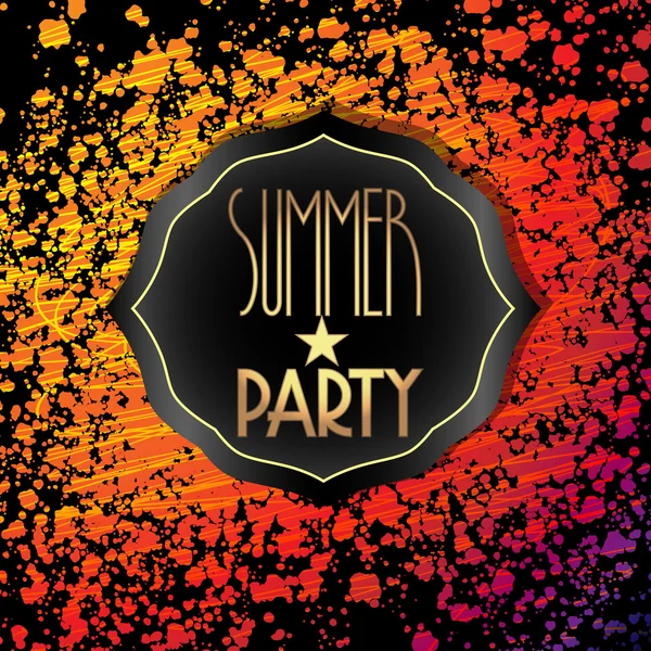 Vector splattered summer party brochure — Stock Vector