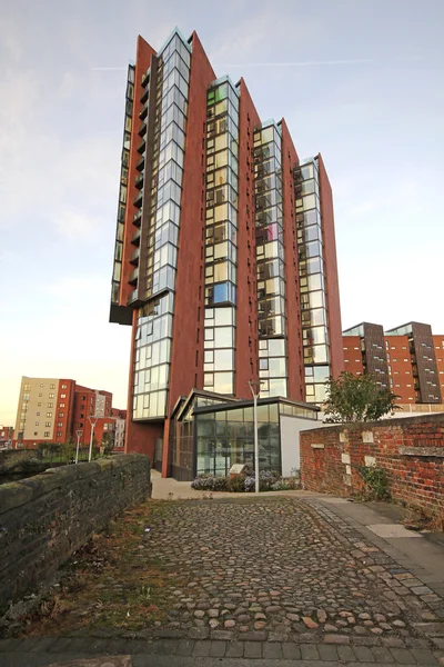 Residentiële gebouwen, nieuwe islington, manchester, Verenigd Koninkrijk — Stockfoto