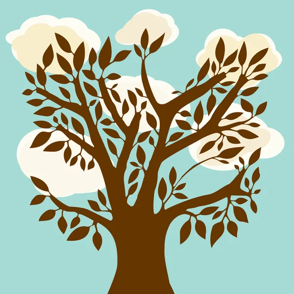 Árbol de fondo — Vector de stock