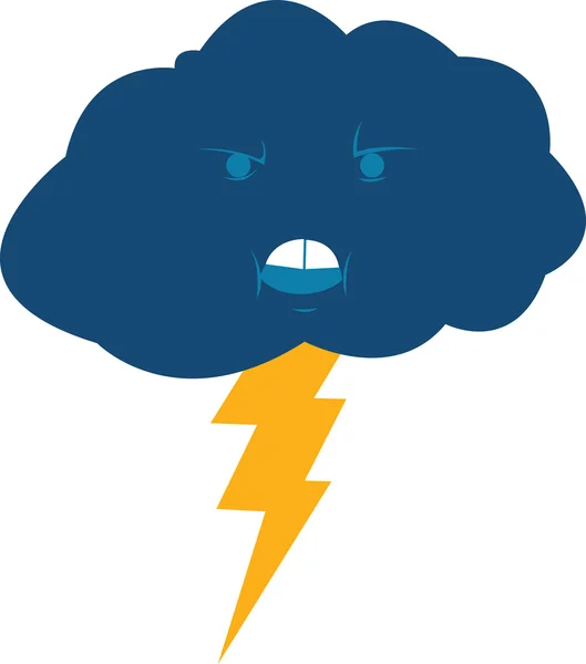 Angry cloud — Stock Vector