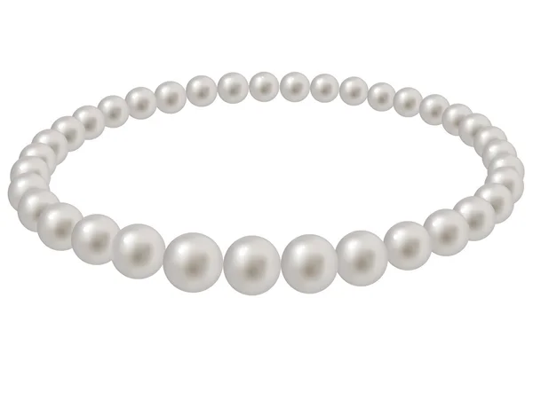 Cuentas de perlas sobre un fondo blanco — Vector de stock