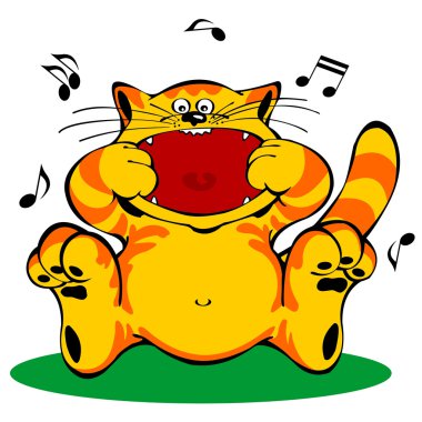 şarkı kırmızı kedi gösteren resim