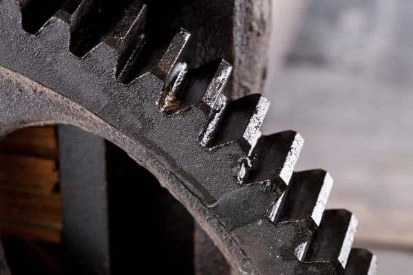 Close up view of gears from old mechanism — Stock Photo, Image