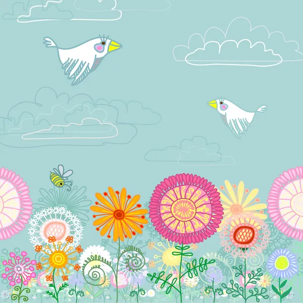 Çiçekli yaz çayırı