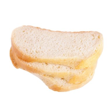 Kepekli ekmek üzerine beyaz izole kesmek