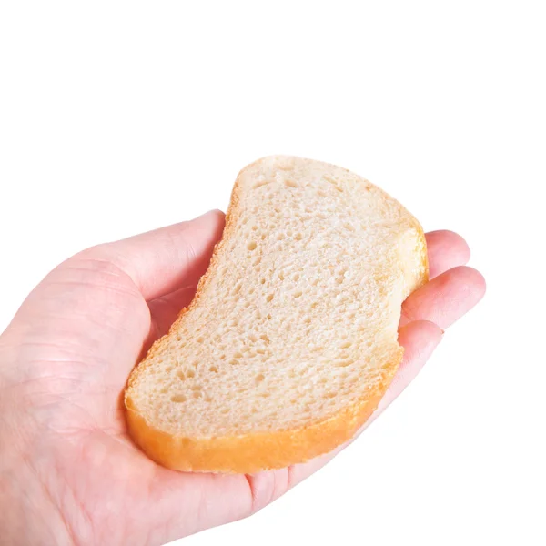 Scheibe Brot auf der Palme — Stockfoto